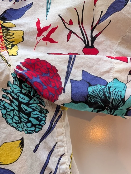 Topo Designs Tour Shirt Organic Cotton Floral Men's Cabana Size Large - Picture 7 of 10